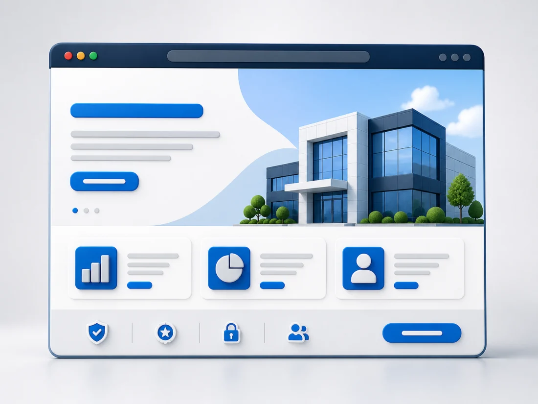 Un site de prezentare clar pentru o companie profesionistă